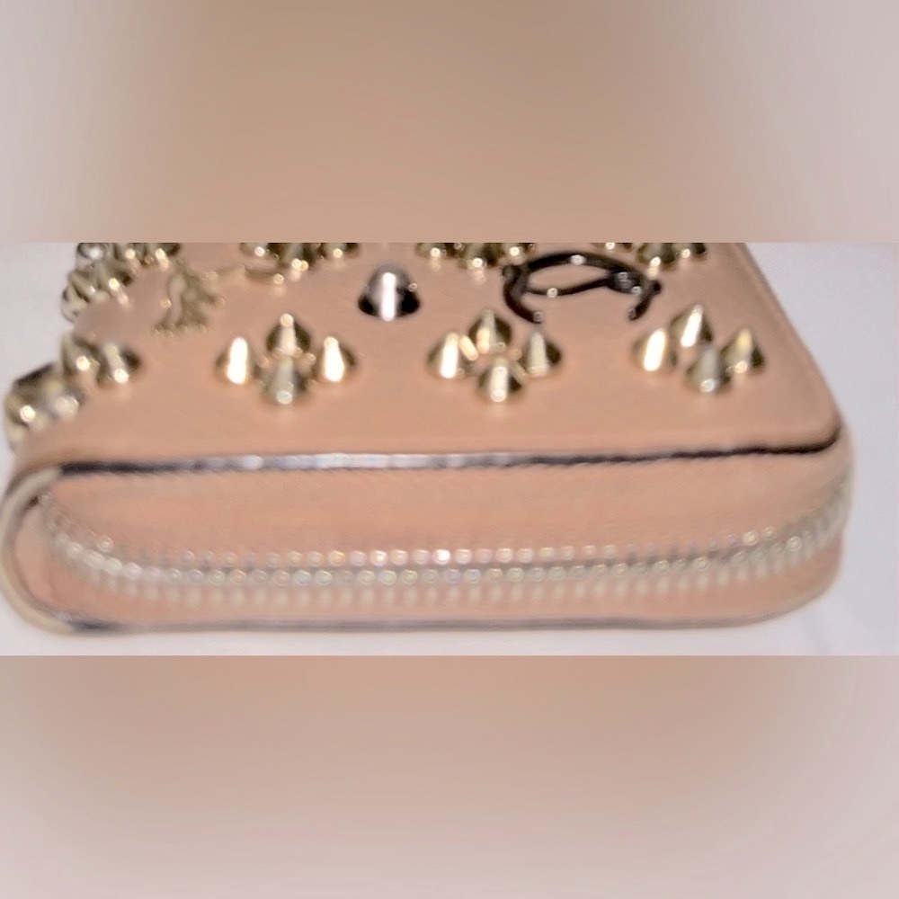 Christian Louboutin Panettone Beige/blush Zip Around Wallet with Authentic Dusty - Picture 7 of 11